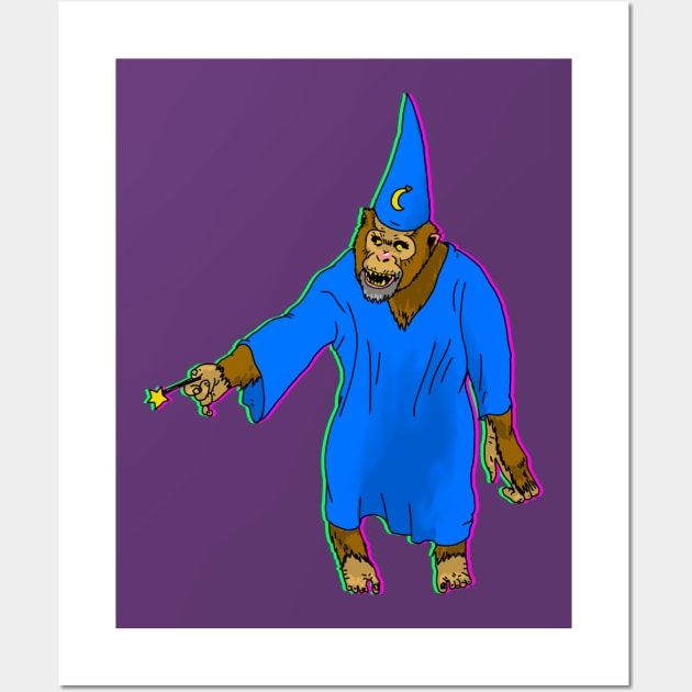 Chimp Wizard Wall Art by ActualLiam